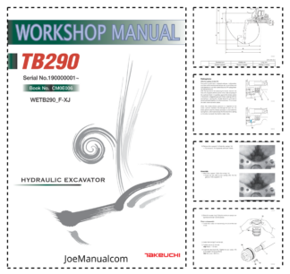 Takeuchi TB290 Excavator Workshop Manual SN 1900000001 and UP