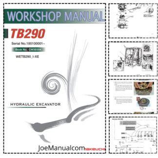 Takeuchi TB290 Hydraulic Excavator Workshop Manual SN 185100001 and UP