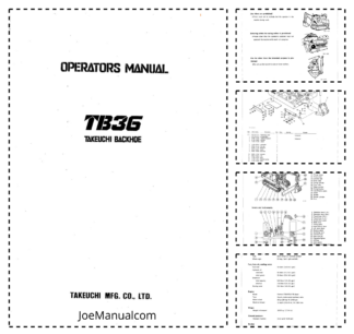Takeuchi TB36 Excavators Operators Manual
