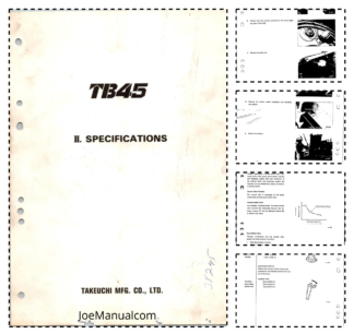 Takeuchi TB45 Excavator Service Manual