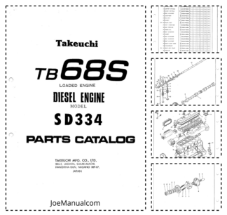 Takeuchi TB68S SD334 Engine Parts Catalog