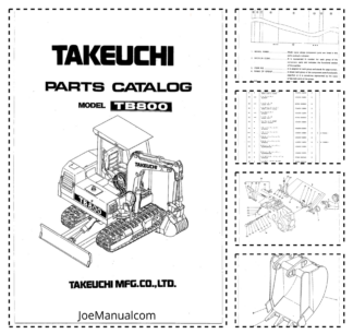 Takeuchi TB800 Excavator Parts Catalog