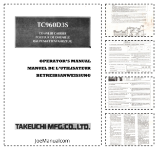 Takeuchi TC960D3S Crawler Carrier Operators Manual