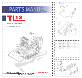 Takeuchi TL12 Track Loader Parts Catalog SN 201200003 and UP