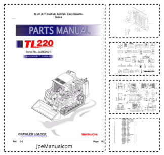 Takeuchi TL220 Track Loader Parts Catalog SN 222000001 and UP