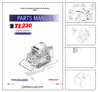 Takeuchi TL230 Track Loader Parts Catalog SN 223000001 and UP