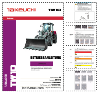 Takeuchi TW10 Wheel Loader Operators Manual DE