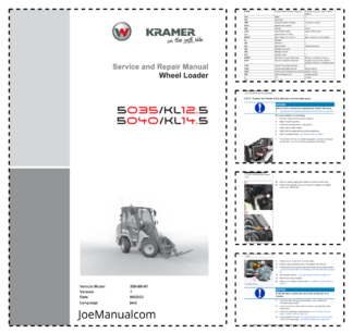 Wacker Neuson 5035 5040 KL12.5 KL14.5 Wheel Loader Service and Repair Manual v1
