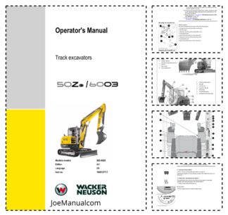 Wacker Neuson 50Z3 6003 Track Excavator Operators Manual