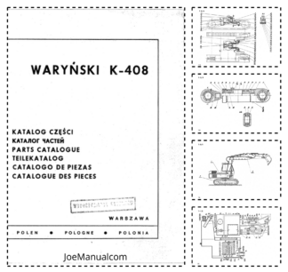 Warynski K-408 Excavator Parts Catalog