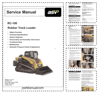 asv RC-100 Rubber Track Loader Service Manual