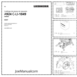 Liebherr A924 C-LI-1049 Excavator Parts Catalog SN 66267 ES