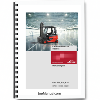 Linde E20 E25 E30 E35 Electric Forklift Operators Manual ES Printed Book