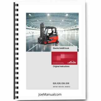 Linde E20 E25 E30 E35 Forklift Operators Manual Printed Book