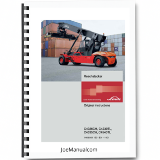 Linde C4026CH C4230TL C4535CH C4540TL Reachstacker Operators Manual Printed Book