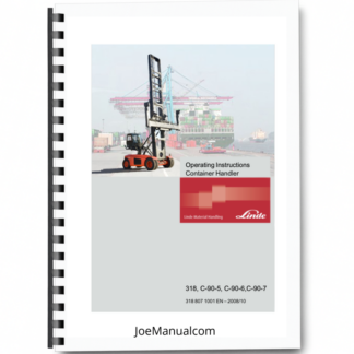 Linde 318 C90-5 C-90-6 C-90-7 Container Handler Operators Manual Printed Book