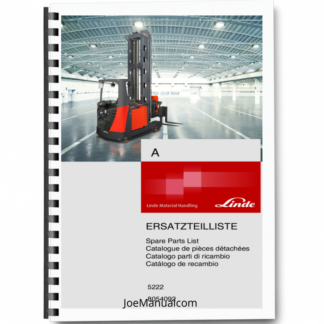Linde A series 5222 Forklift Parts Catalog Printed Book