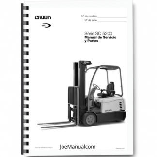 Crown Series SC 5200 Forklift Parts Catalog ES Printed Book