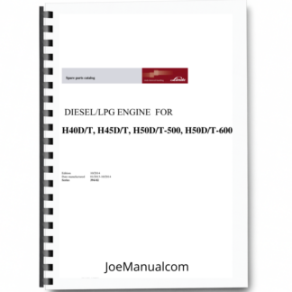 Linde Diesel LPG Engine for H40D H40T H45D H45T H50D H50T T-600 Parts Catalog Printed Book