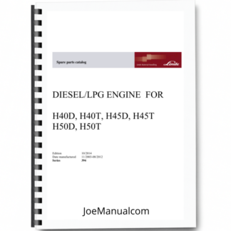 Linde Diesel LPG Engine for H40D H40T H45D H45T H50D H50T Parts Catalog Printed Book