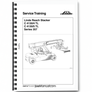 Linde C4130 4 TL C4130 5 TL Series 357 Reachstacker Service Training Manual Printed Book