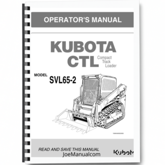 Kubota SVL65-2 Compact Track Loader Operators Manual 2019 Printed Book