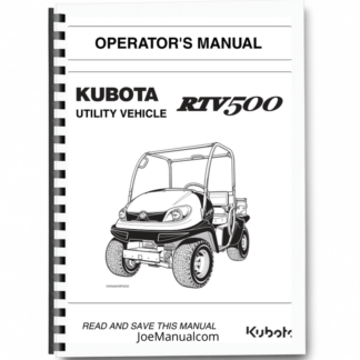 Kubota RTV500 Utility Vehicle Operators Manual Printed Book