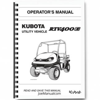 Kubota RTV400Ci Utility Vehicle Operators Manual Printed Book