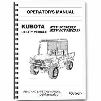 Kubota RTV X900 X1120D Utility Vehicle Operators Manual Printed Book
