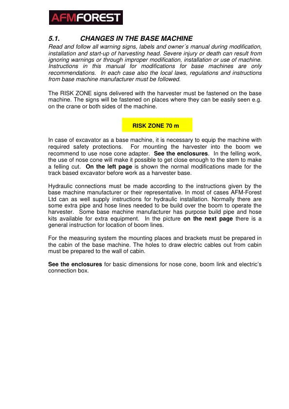 AFMFOREST AFM 45 Processing Head Operators Manual - Image 7