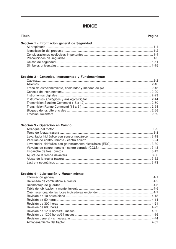 CASE 135 150 165 180 Maxxum Tractor Operators Manual ES - Image 4