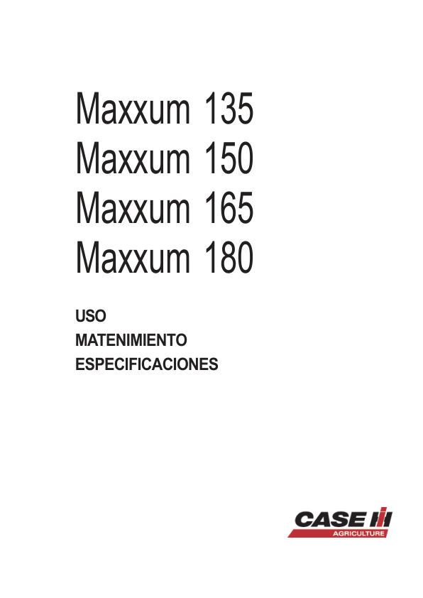 CASE 135 150 165 180 Maxxum Tractor Operators Manual ES - Image 3