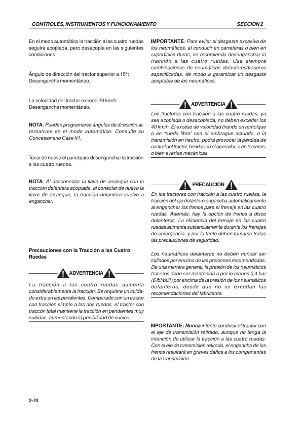 CASE 135 150 165 180 Maxxum Tractor Operators Manual ES - Image 16