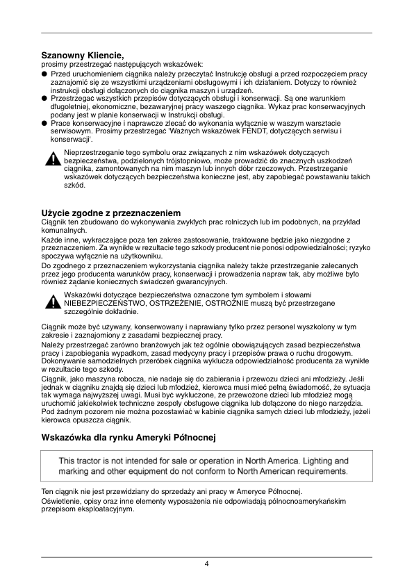 Fendt 207 208 209 210 211 Vario Tractor Operators Manual PL - Image 4