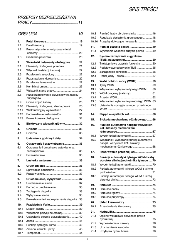 Fendt 207 208 209 210 211 Vario Tractor Operators Manual PL - Image 6