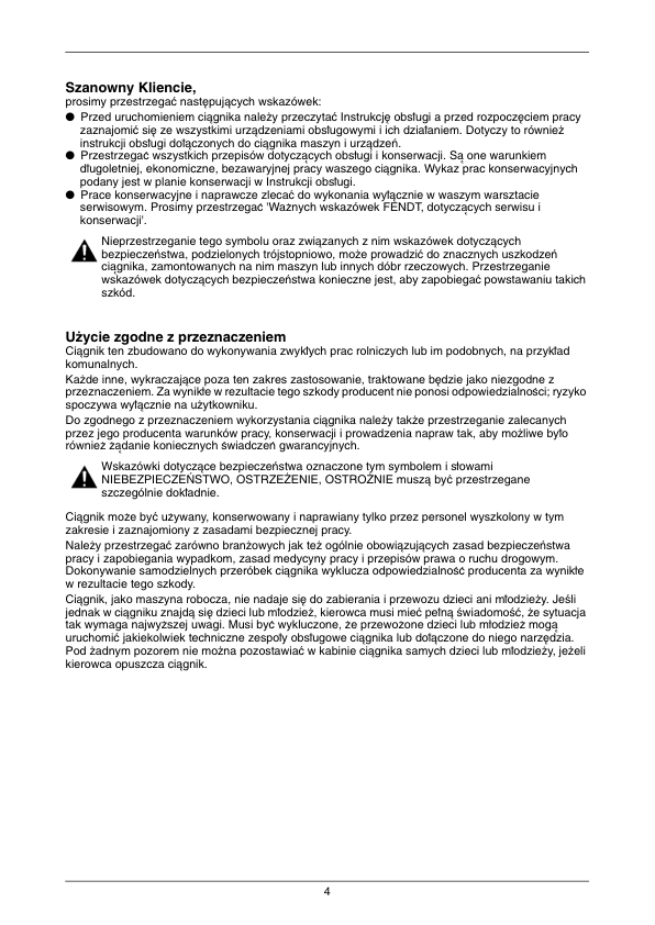 Fendt 309 310 311 312 Vario Tractor Operators Manual PL - Image 6