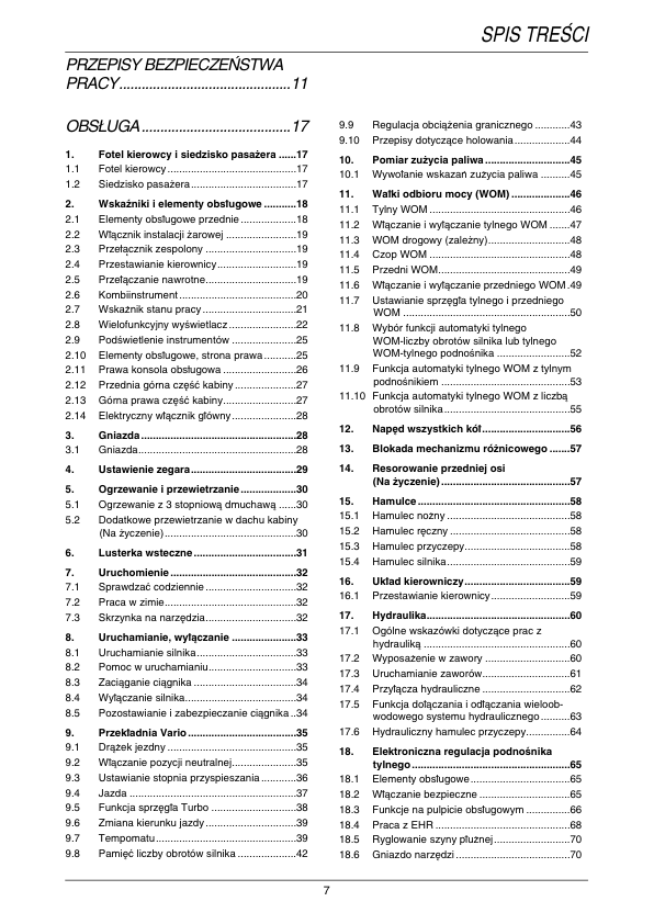 Fendt 309 310 311 312 Vario Tractor Operators Manual PL - Image 8