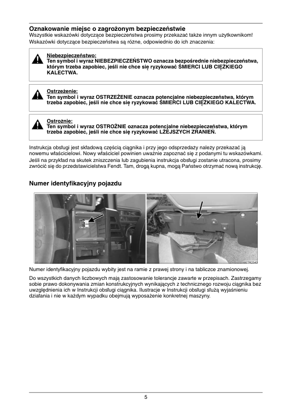 Fendt 309 310 311 312 Vario Tractor Operators Manual PL - Image 7