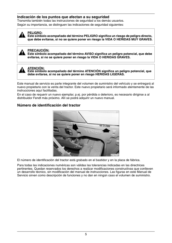 Fendt 400 Vario Tractor Workshop Manual ES - Image 10