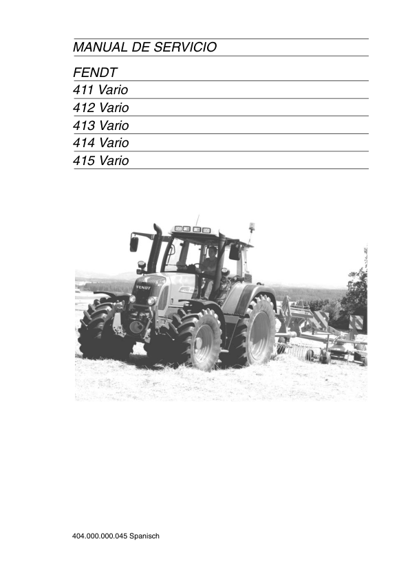 Fendt 400 Vario Tractor Workshop Manual ES - Image 2