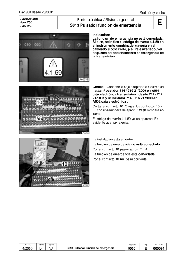 Fendt 700 Favorit COM I Tractor Workshop Manual ES - Image 16