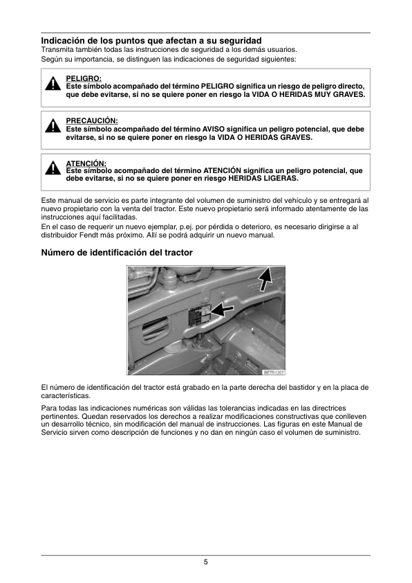 Fendt 712 714 716 718 Vario Tractor Operators Manual ES - Image 10