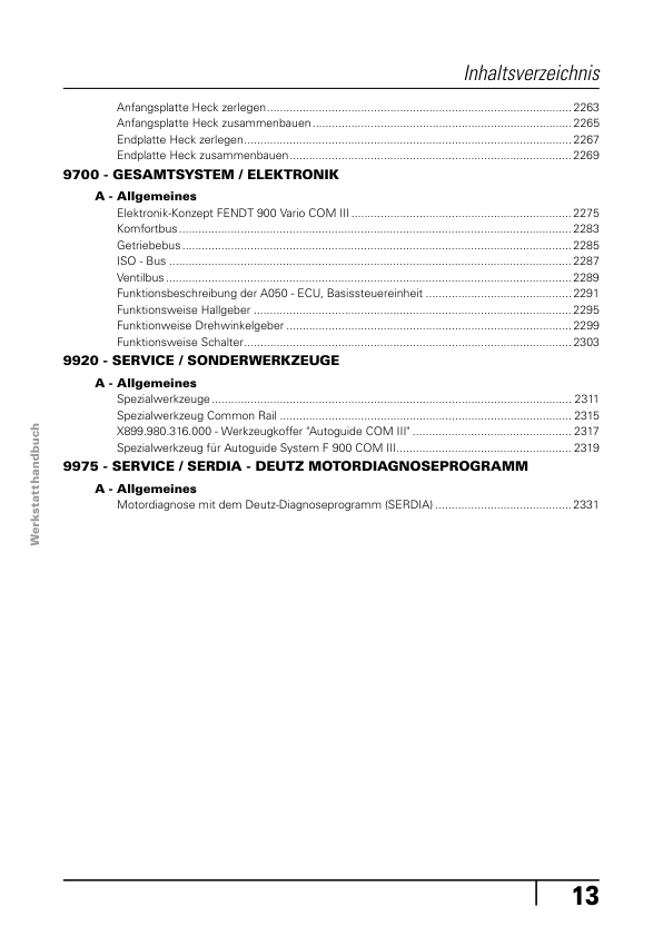 Fendt 900 Vario COM III Tractor Workshop Manual 2009 - Image 8