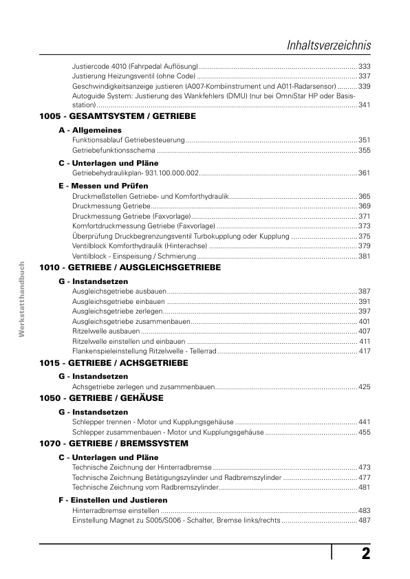 Fendt 900 Vario COM III Tractor Workshop Manual 2009 - Image 10