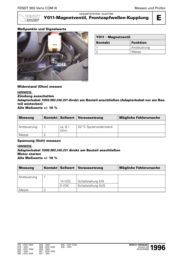 Fendt 900 Vario COM III Tractor Workshop Manual 2009 - Image 21