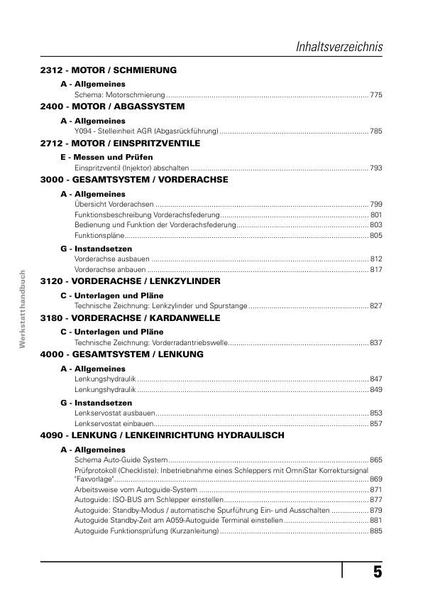 Fendt 900 Vario COM III Tractor Workshop Manual 2009 - Image 13