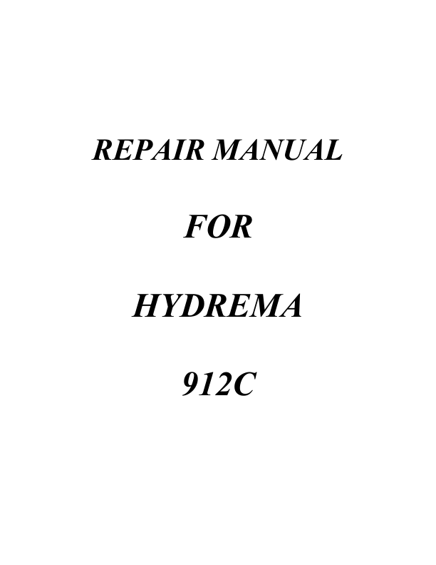 HYDREMA 912C Dump Truck Repair Manual - Image 2