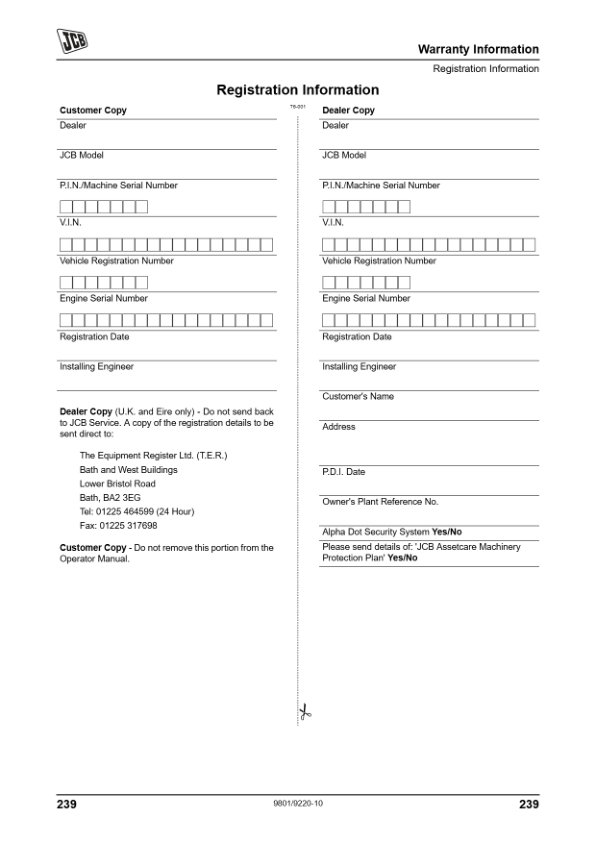 JCB 3CX 4CX Precision Control Backhoe Loader Operators Manual 9801/9220-10 - Image 12