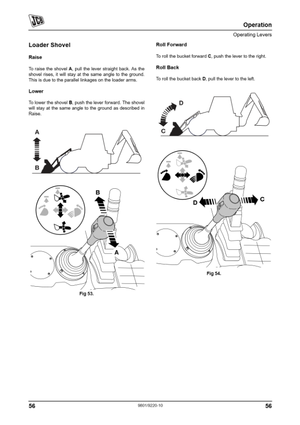 JCB 3CX 4CX Precision Control Backhoe Loader Operators Manual 9801/9220-10 - Image 13