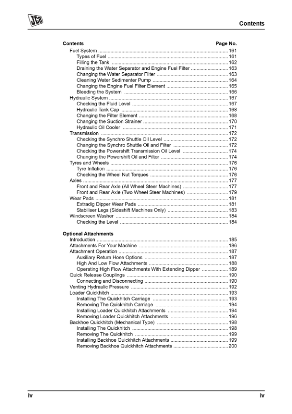JCB 3CX 4CX Precision Control Backhoe Loader Operators Manual 9801/9220-10 - Image 6